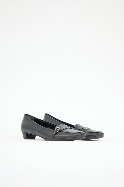 Prada Vintage Leather Buckle Loafer