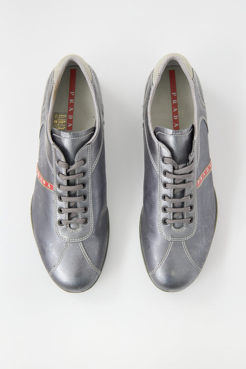 Prada Vintage Metallic Leather Sneaker