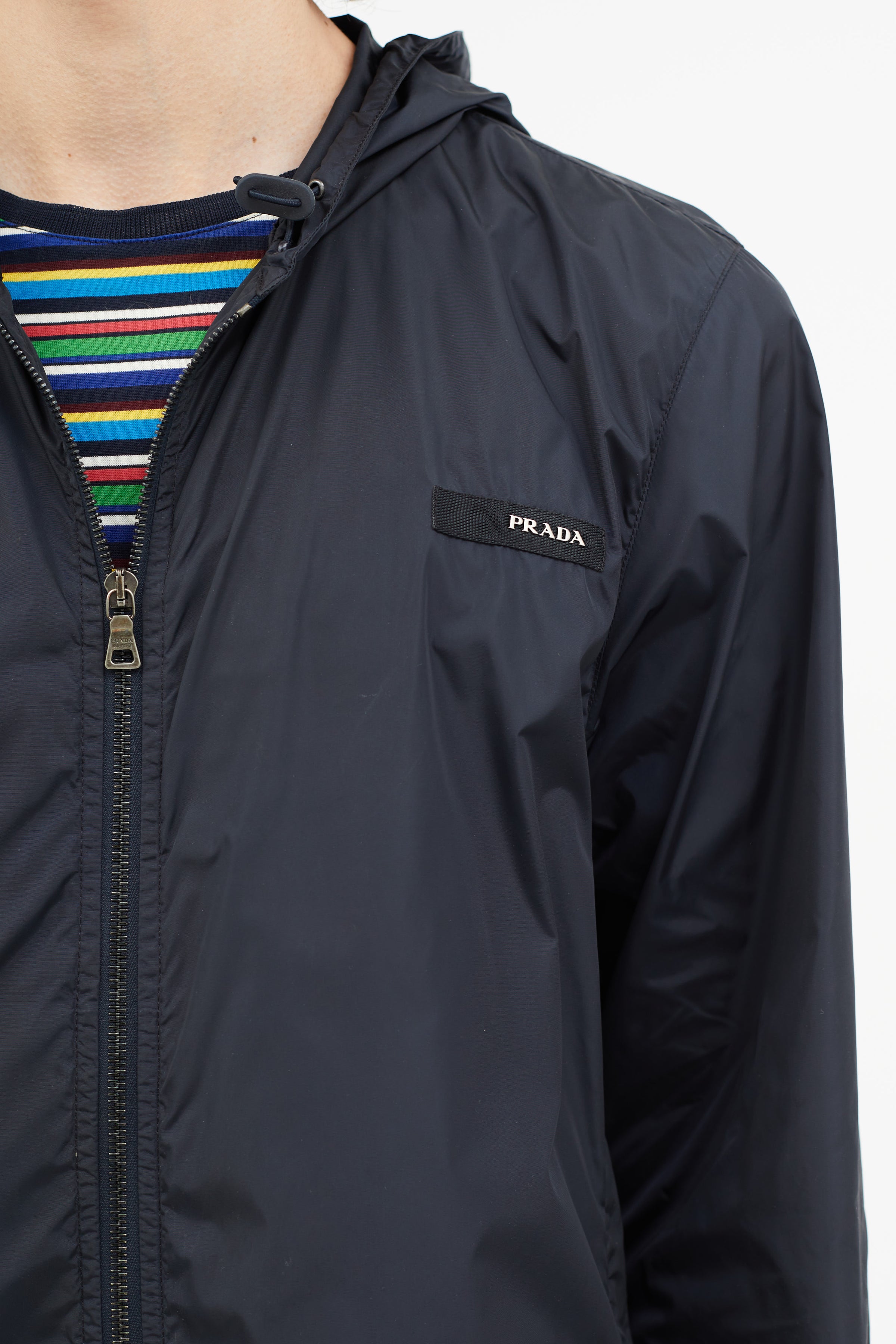 Prada // Vintage Navy Nylon Jacket – VSP Consignment