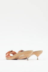 Prada Orange Patent Leather Buckle Mule