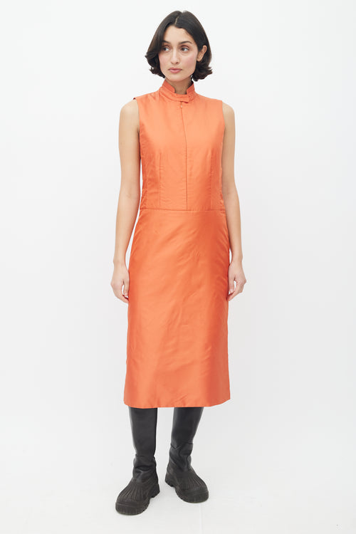 Prada Vintage Orange Nylon Dress