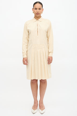 Prada Vintage Pleated Shirt Dress
