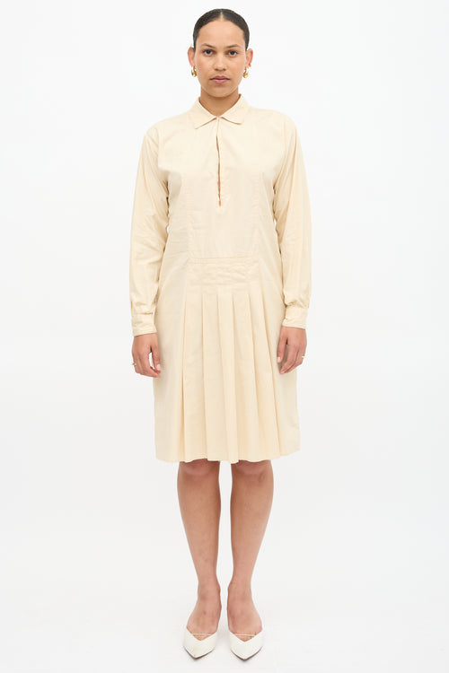 Prada Vintage Pleated Shirt Dress