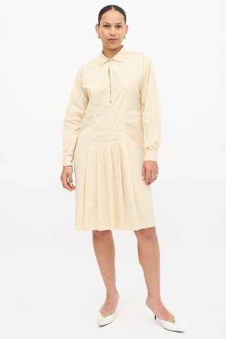 Prada Vintage Pleated Shirt Dress
