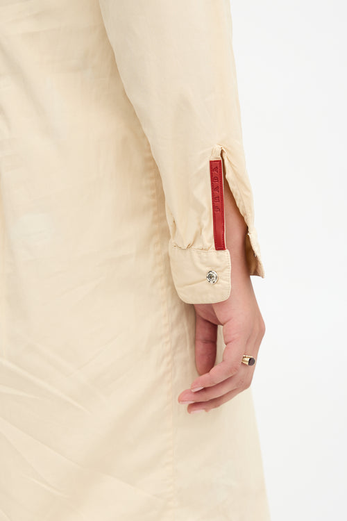 Prada Vintage Pleated Shirt Dress
