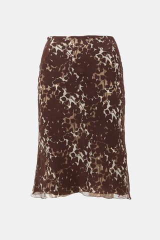 Prada Vintage Printed Layered Skirt