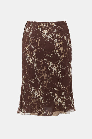Prada Vintage Printed Layered Skirt