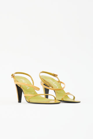 Prada Vintage Two Tone Patent Sandal