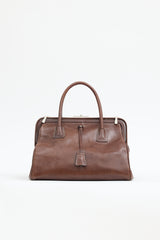 Prada Vintage Leather Madras Cerniera Doctor Bag