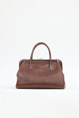 Prada Vintage Leather Madras Cerniera Doctor Bag