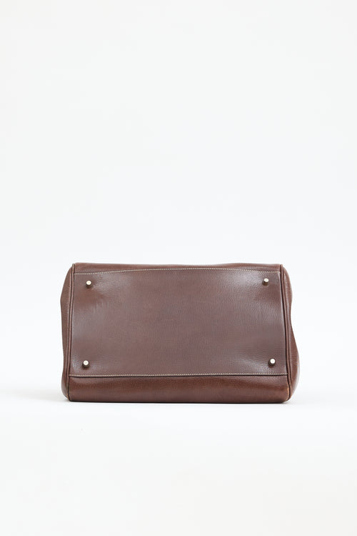 Prada Vintage Leather Madras Cerniera Doctor Bag