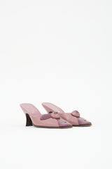 Prada Vintage Leather Rosette Mule