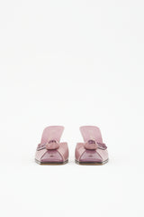 Prada Vintage Leather Rosette Mule