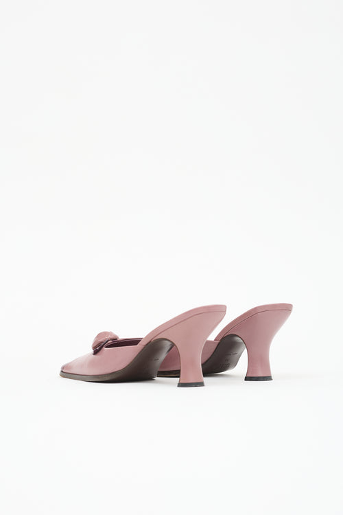 Prada Vintage Leather Rosette Mule