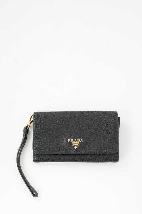 Prada Vitello Daino Flap Wallet