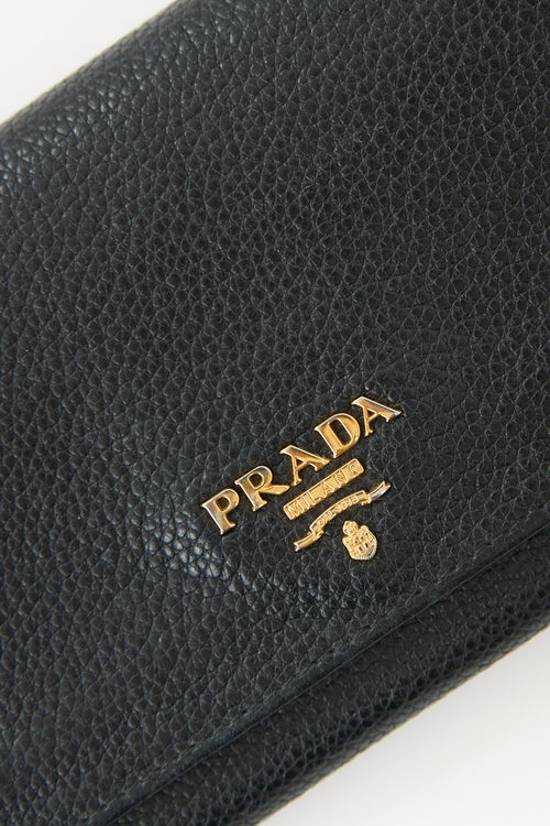 Prada Vitello Daino Flap Wallet