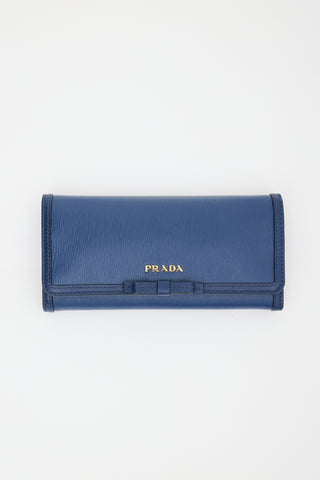 Prada Vitello Move Leather Long Wallet