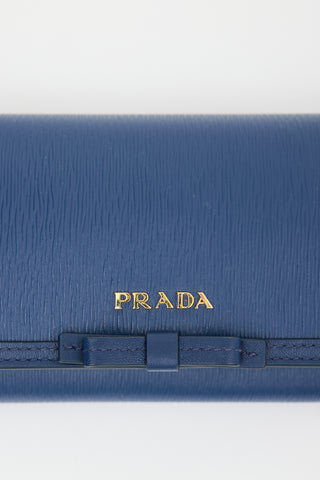 Prada Vitello Move Leather Long Wallet