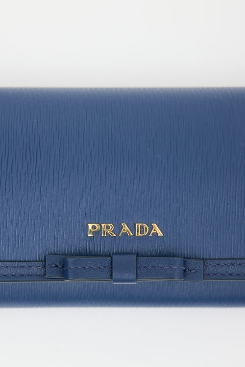 Prada Vitello Move Leather Long Wallet