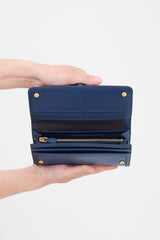 Prada Vitello Move Leather Long Wallet