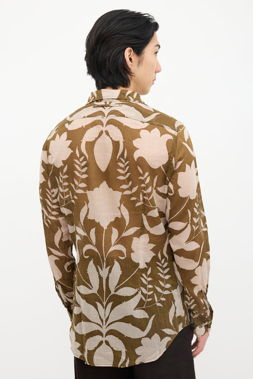 Prada Voile Floral Shirt