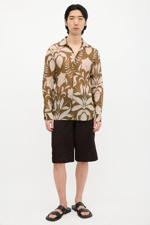 Prada Voile Floral Shirt