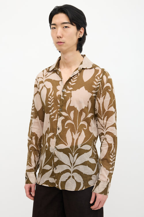 Prada Voile Floral Shirt