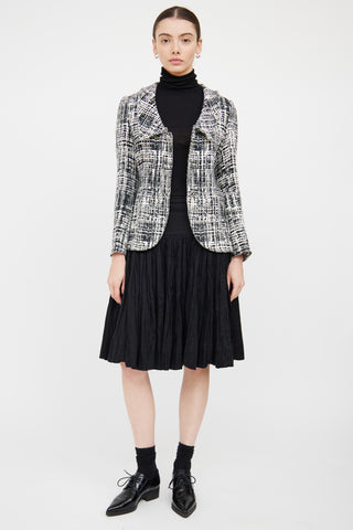 Prada Black & White 2011 Tweed Blazer