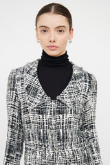 Prada Black & White 2011 Tweed Blazer