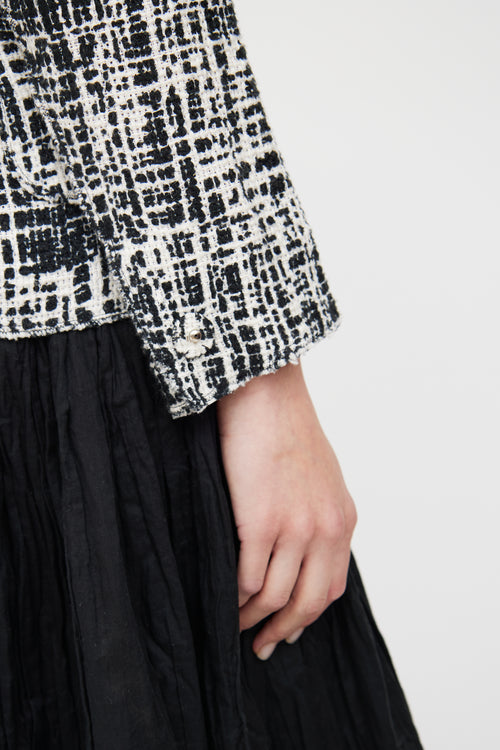 Prada Black & White 2011 Tweed Blazer
