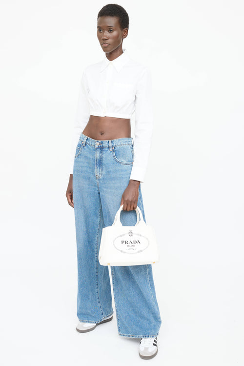 Prada Canapa Small Tote Bag