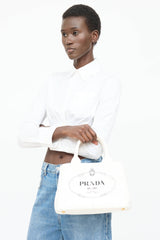 Prada Canapa Small Tote Bag