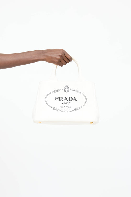 Prada Canapa Small Tote Bag