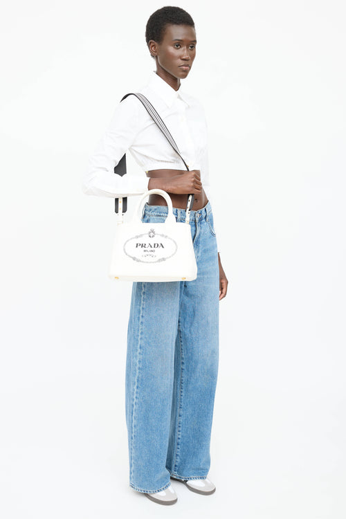 Prada Canapa Small Tote Bag
