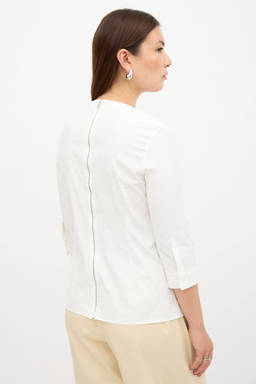 Poplin Zip Blouse