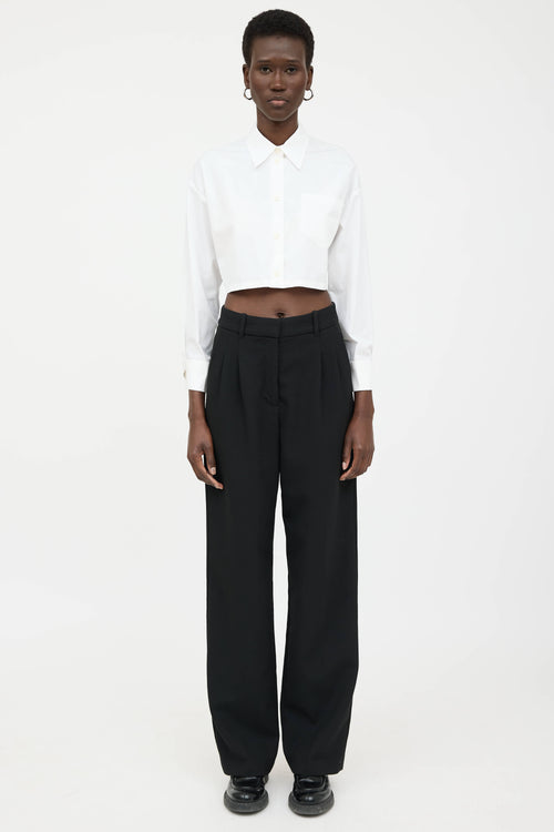 Prada Cropped Button Up Shirt