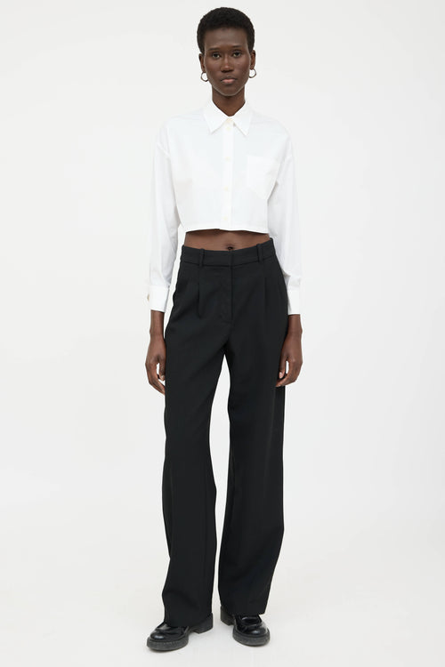 Prada Cropped Button Up Shirt