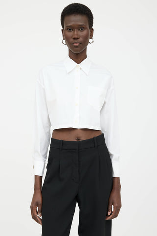 Prada Cropped Button Up Shirt