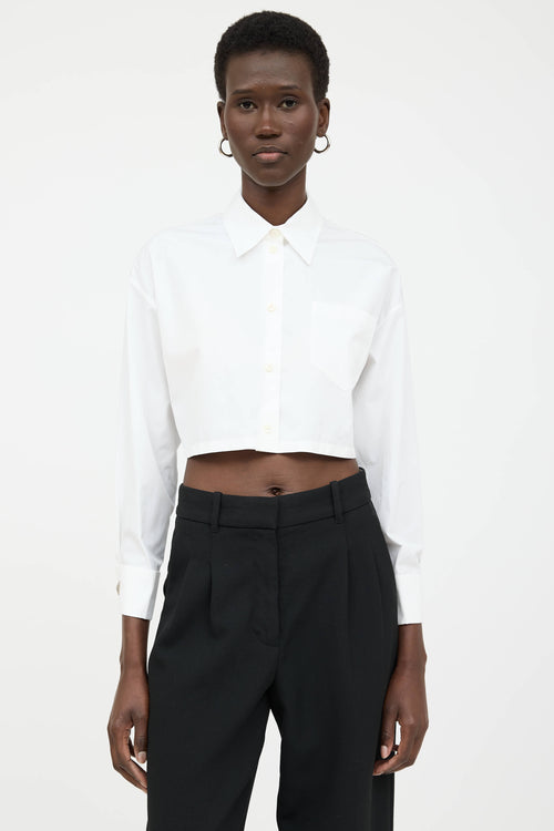 Prada Cropped Button Up Shirt