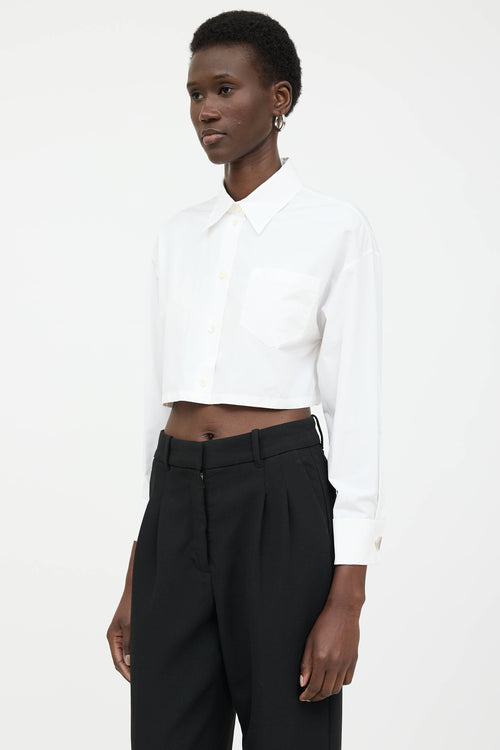Prada Cropped Button Up Shirt