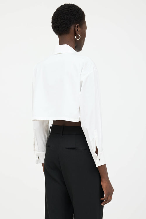Prada Cropped Button Up Shirt