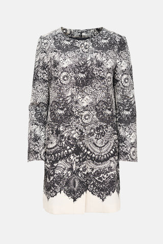 Prada 2011 Silk Lace Print Coat