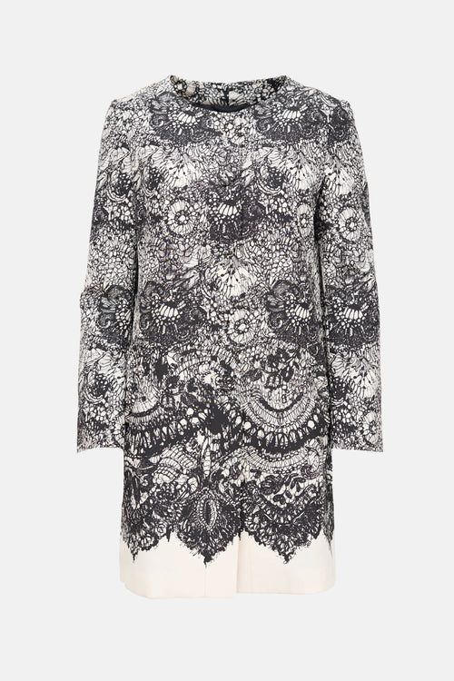 Prada 2011 Silk Lace Print Coat
