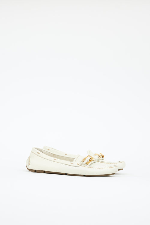 Prada Leather Driving Loafer