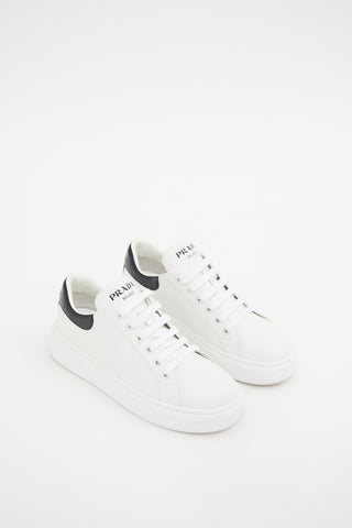 Prada White Marco Lace Up Sneakers