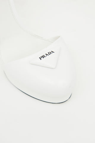 White Platform Logo Pump