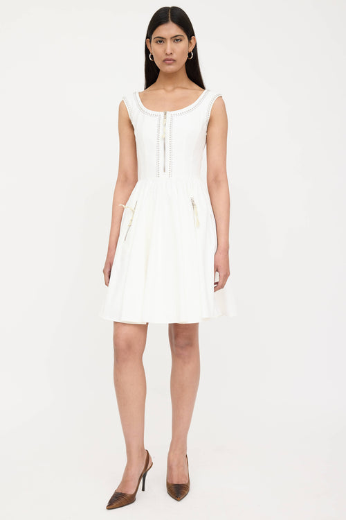 Prada 2017 Studded Pleated Dress