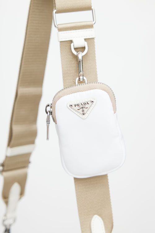 Prada White Re-Edition 2005 Mini Shoulder Bag