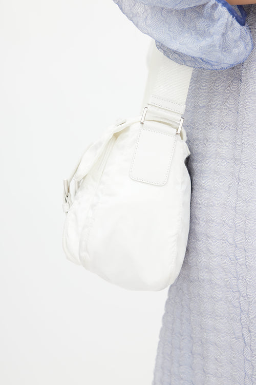 Prada White Re-Nylon Shoulder Bag