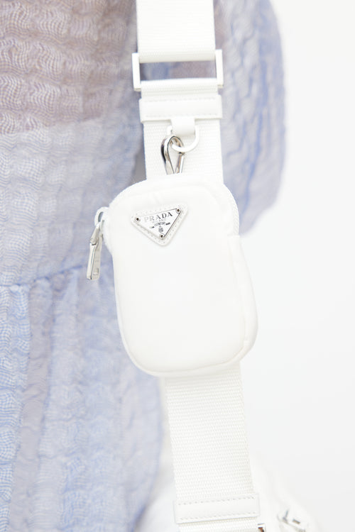 Prada White Re-Nylon Shoulder Bag